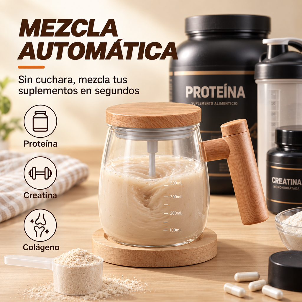 Taza Mezcladora Automática VORTIX de Suplementos — 400ml Recargable
