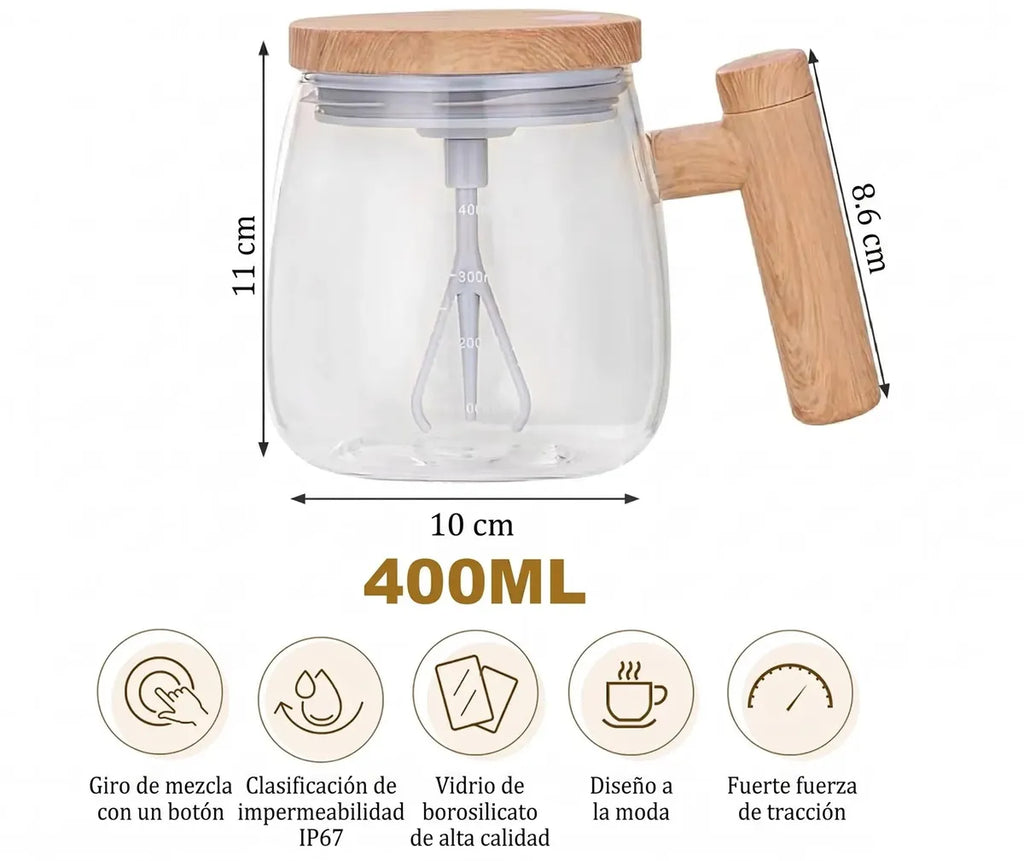 Taza Mezcladora Automática VORTIX de Suplementos — 400ml Recargable